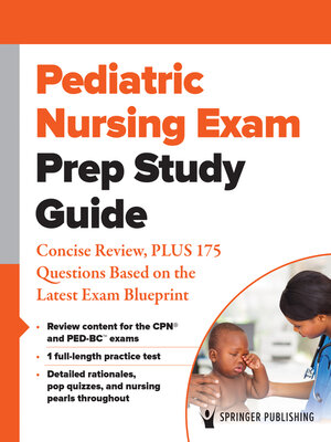 cover image of Pediatric Nursing Exam Prep Study Guide